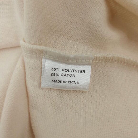 Cream Pullover Top Sweater Women XL NWT Cuffed Long Sleeve Casual Knit Merokeet - Picture 9 of 13